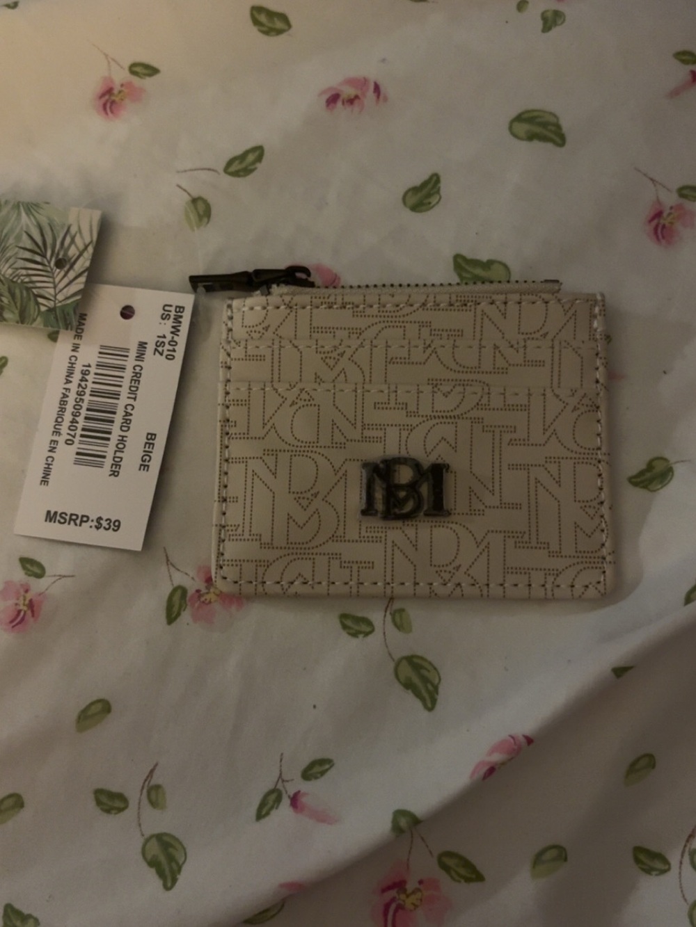 Beige Badgley Mischka Wallet